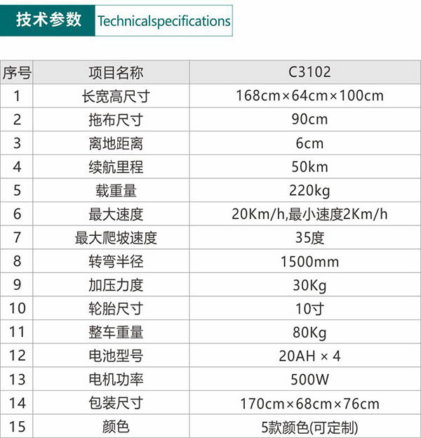 电动墨脱尘推车C3102